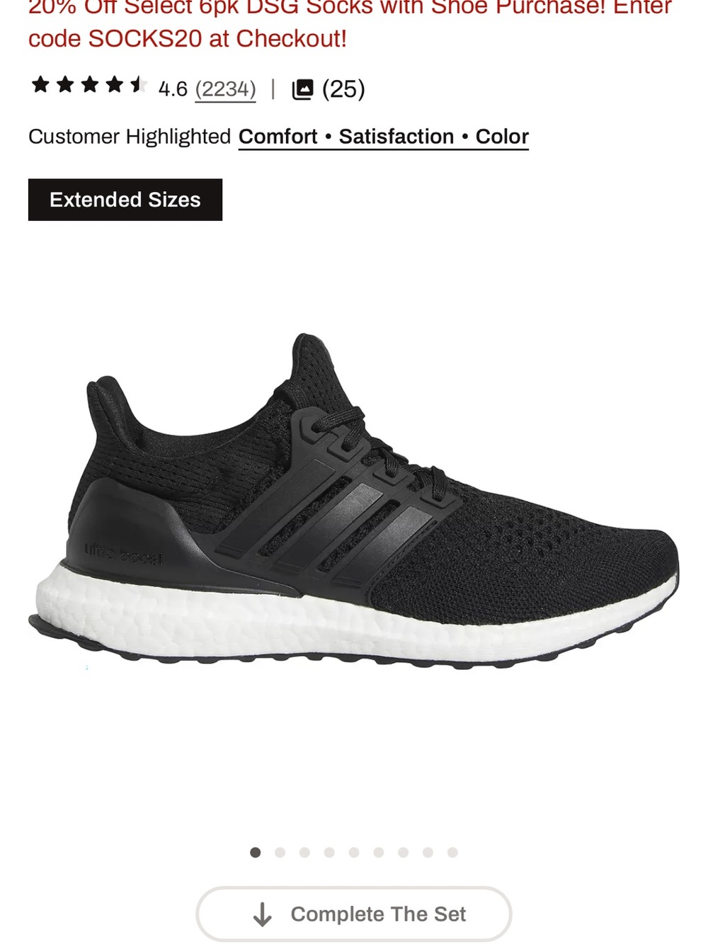 Adidas Ultraboost Women’s Running Shoes - Black/White